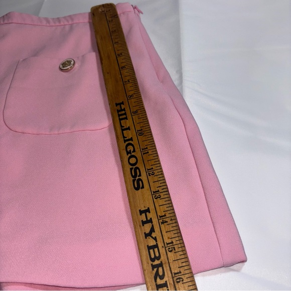 ZARA Women XL‎ Skort Patch Pockets  Hi-Rise Stretch Skirt Pink Shorts Barbie - Picture 10 of 10